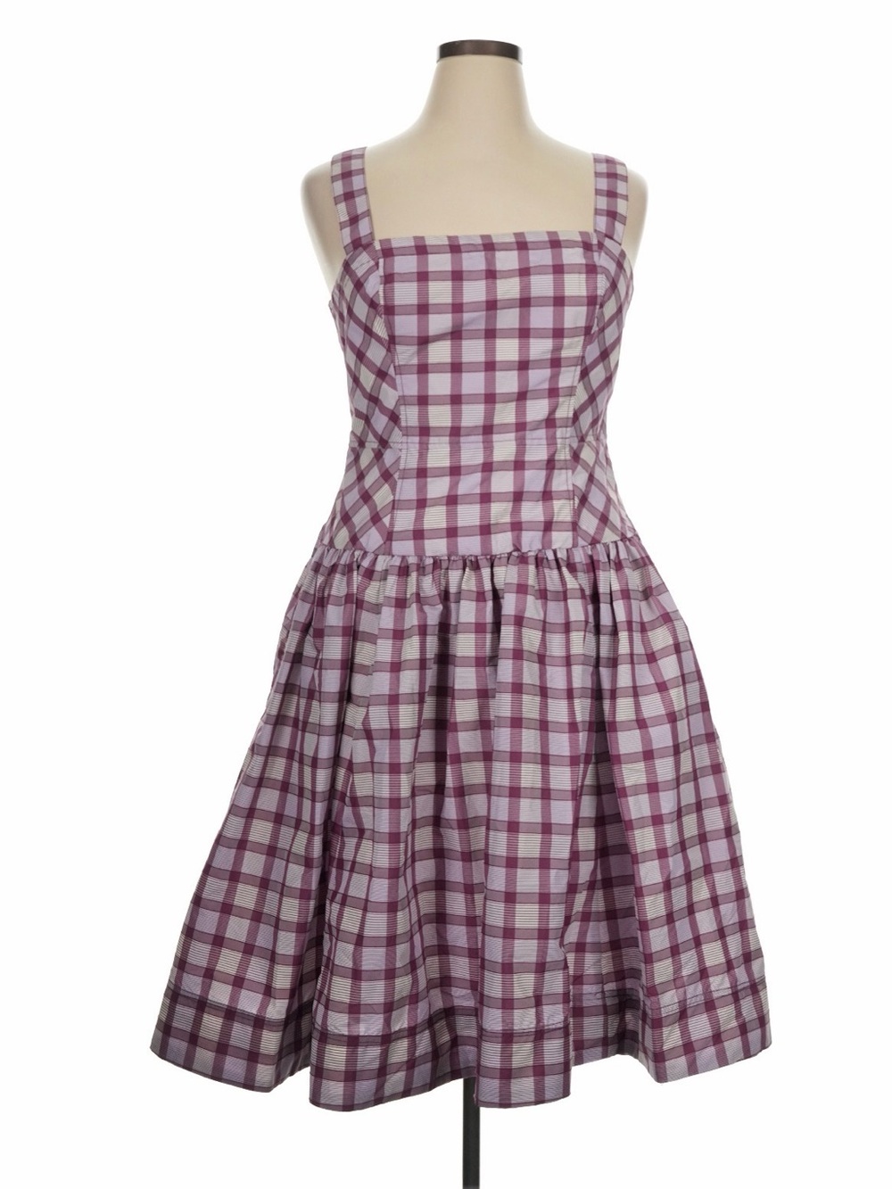 Maeve Square-Neck Drop-Waist Midi Dress